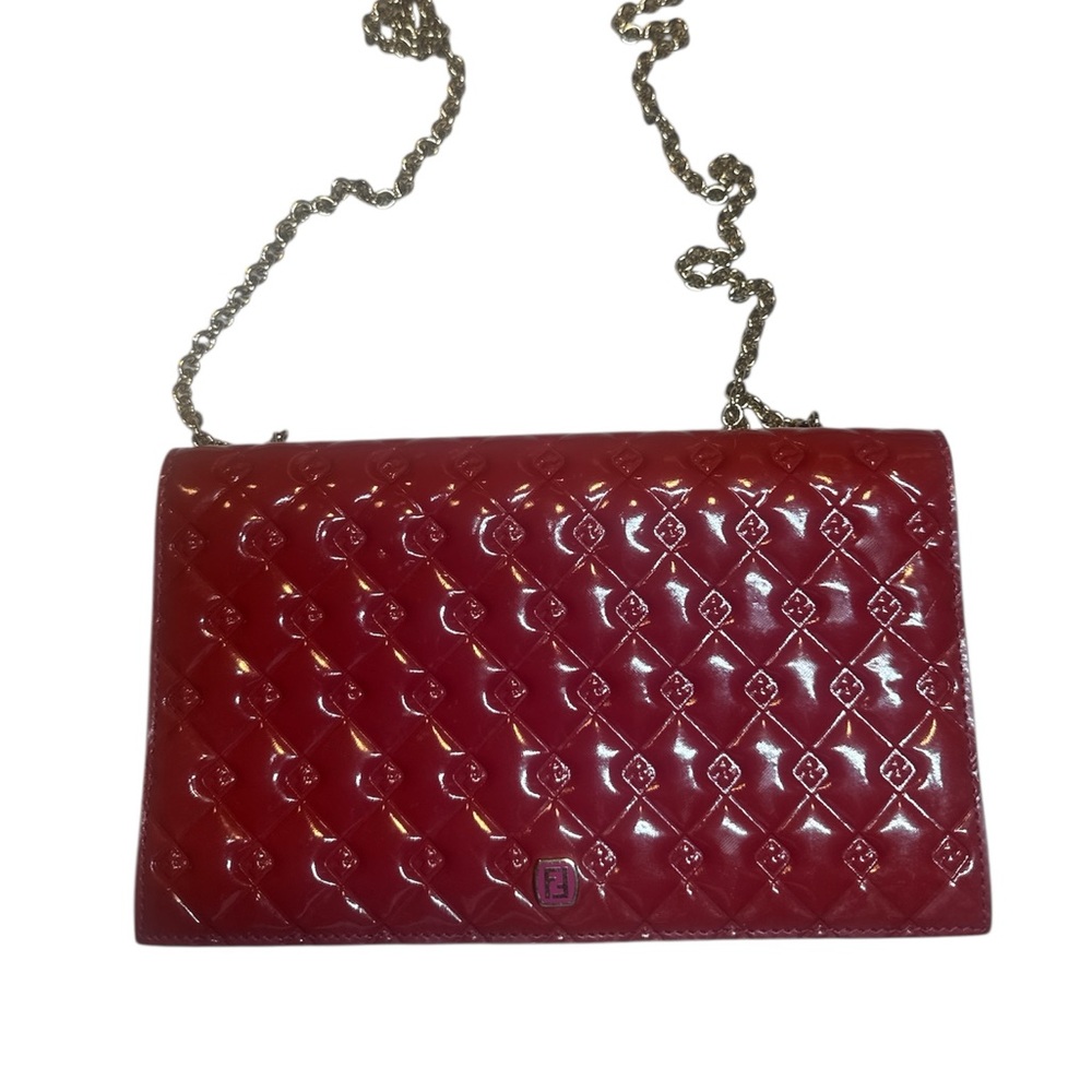Fendi Elegant Red Chain Bag